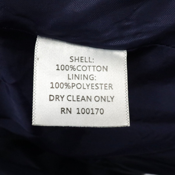 Cynthia Rowley Jacket Womens Large Navy Blue White Cotton Lined Blazer Career - Picture 14 of 14